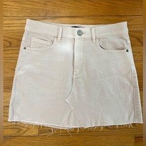 Light Pink Mini Jean Skirt